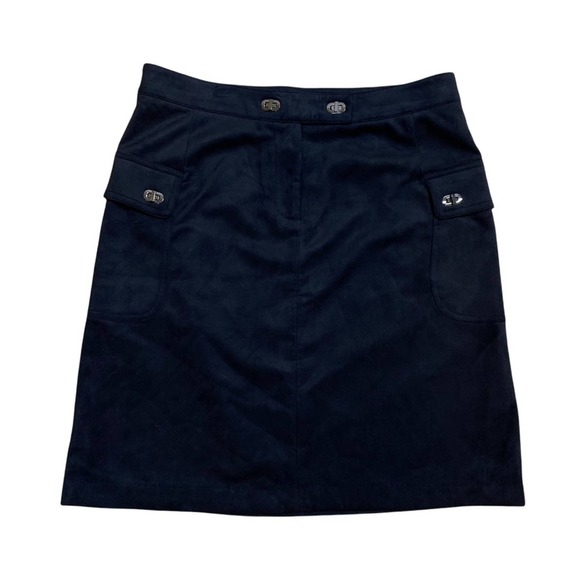 J. McLaughlin Skirts J Mclaughlin Black Faux Suede Cargo Turnlock